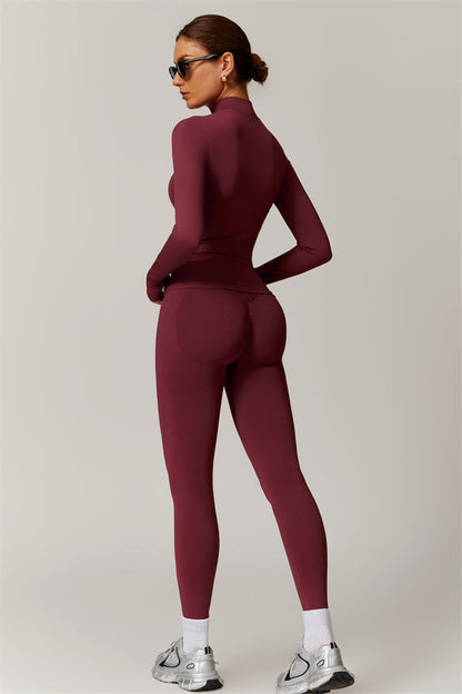 High-Neck Jacket & Sculpting Leggings Set