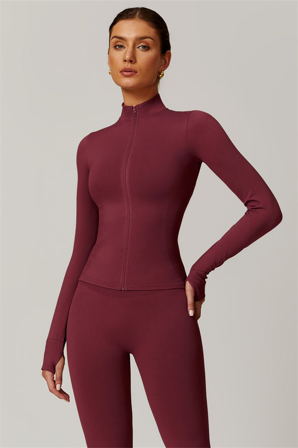 High-Neck Jacket & Sculpting Leggings Set
