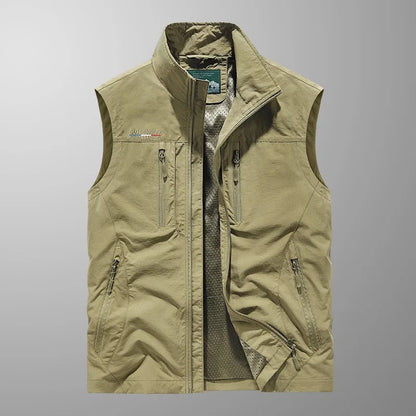 Bodywarmer Zipper Stand-Up Collar Outdoor Vest