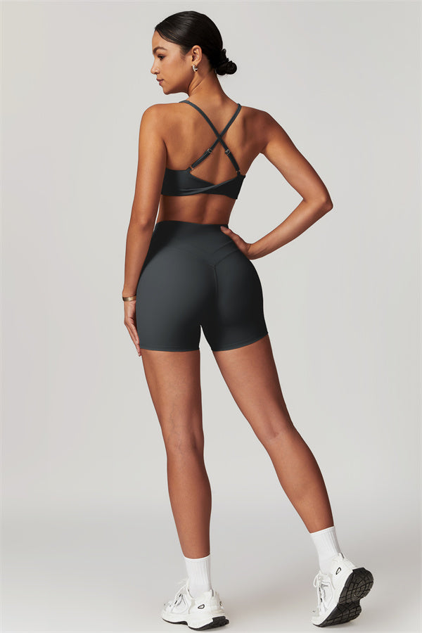 Crossback Sculpt Bra & Shorts Set