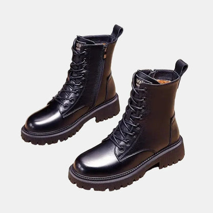 Wynn Fleece-Lined Lace-Up Ankle Boots