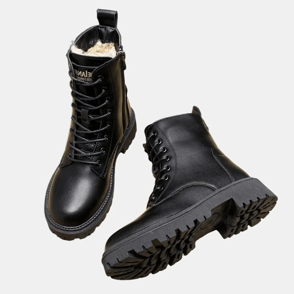 Wynn Fleece-Lined Lace-Up Ankle Boots