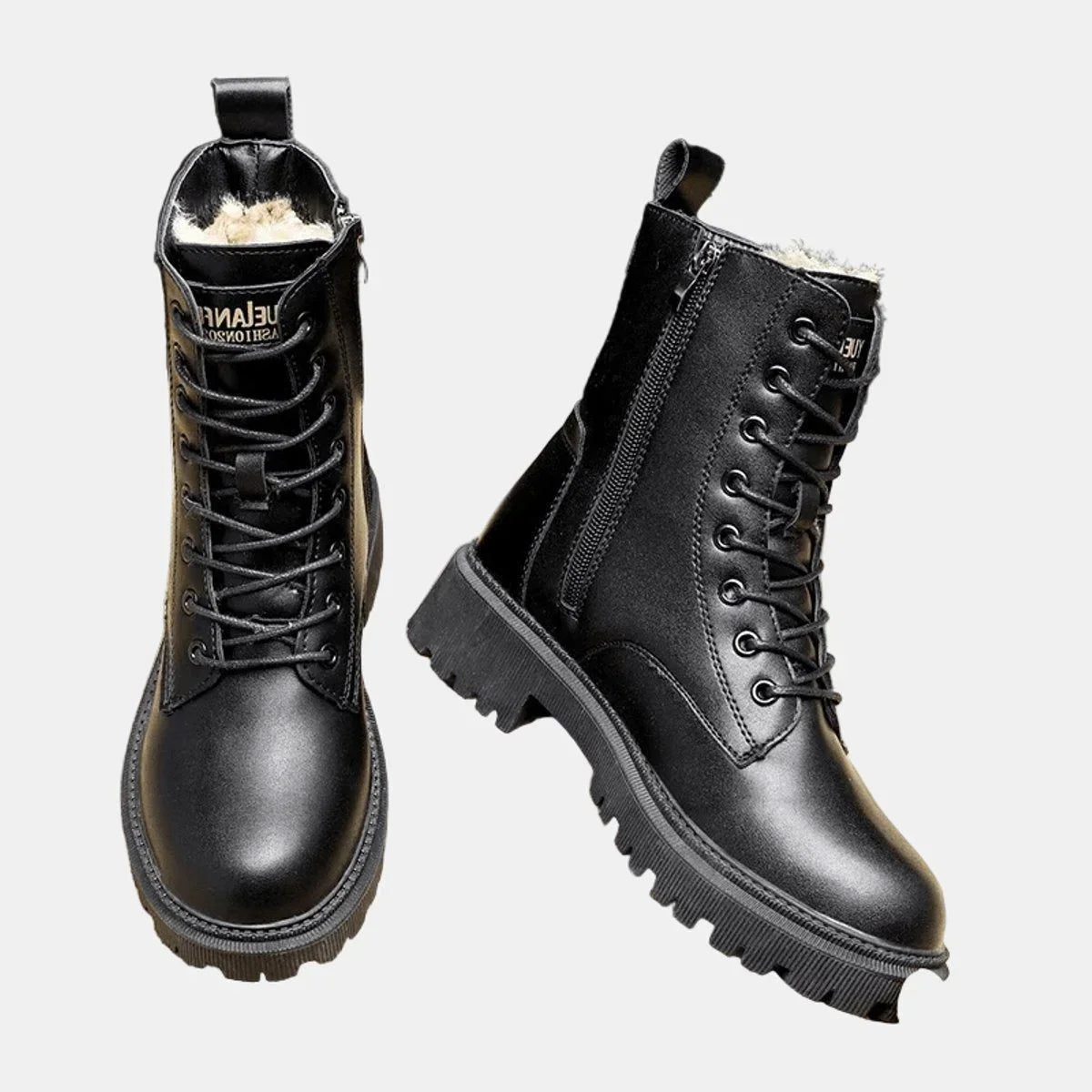 Wynn Fleece-Lined Lace-Up Ankle Boots