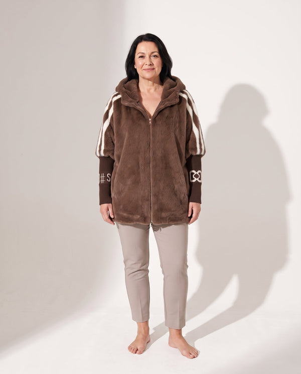 Sabine Faux Fur Lined Hooded Puffer Coat