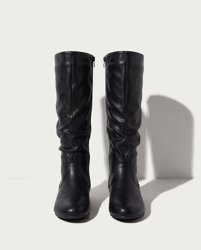 Rosalind Faux Leather Slouchy Knee-High Flat Boots