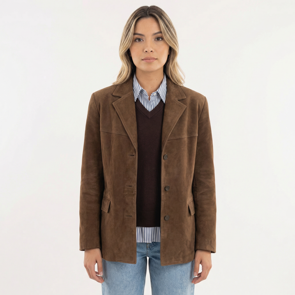 Winter Coat with Wide Lapel Relaxed Fit Long Sleeve Jacket