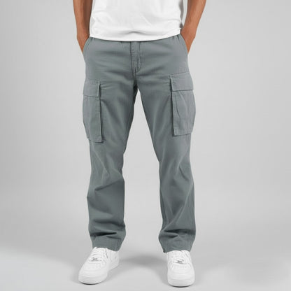 Relaxed Fit Cargo Pants with Side Pockets