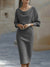Draped Batwing Midi Dress