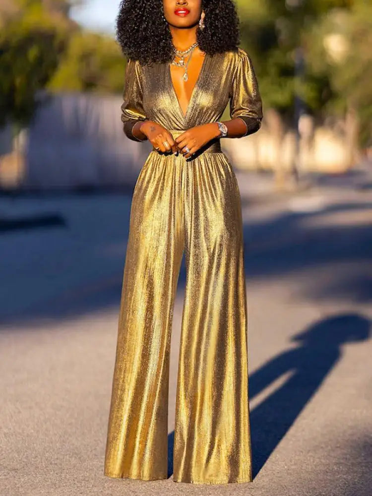 Satin Wide Leg Jumpsuit