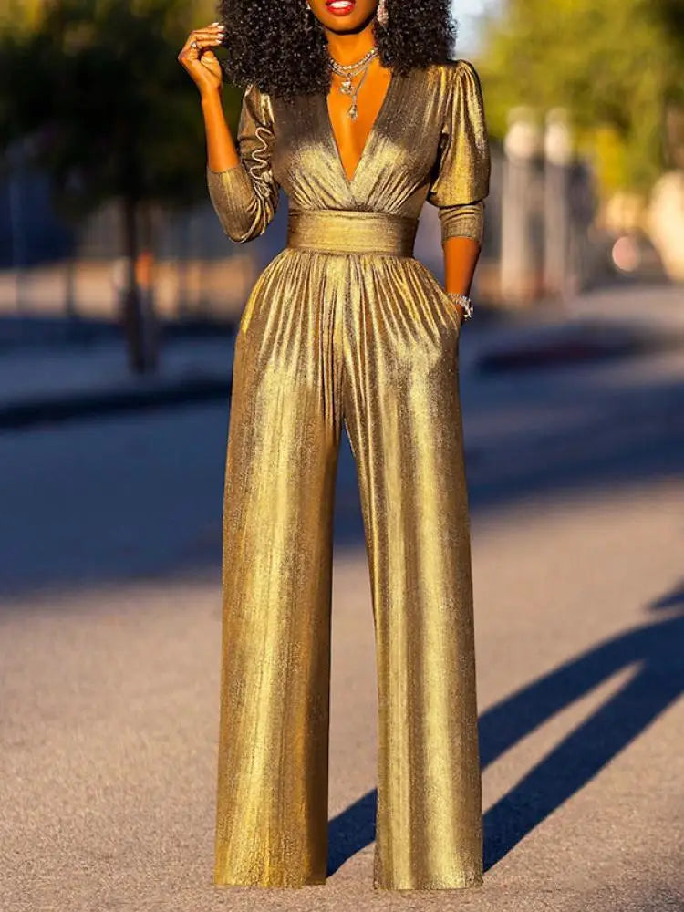 Satin Wide Leg Jumpsuit