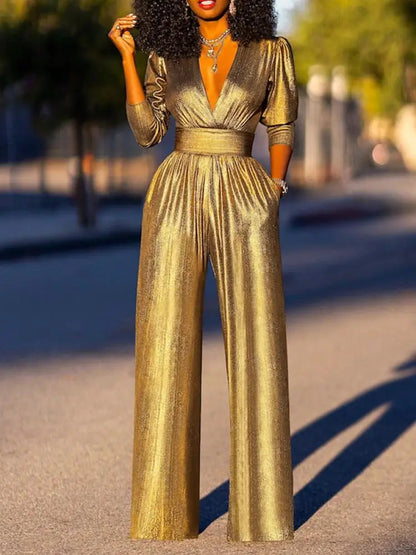 Satin Wide Leg Jumpsuit