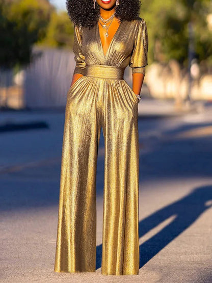 Satin Wide Leg Jumpsuit