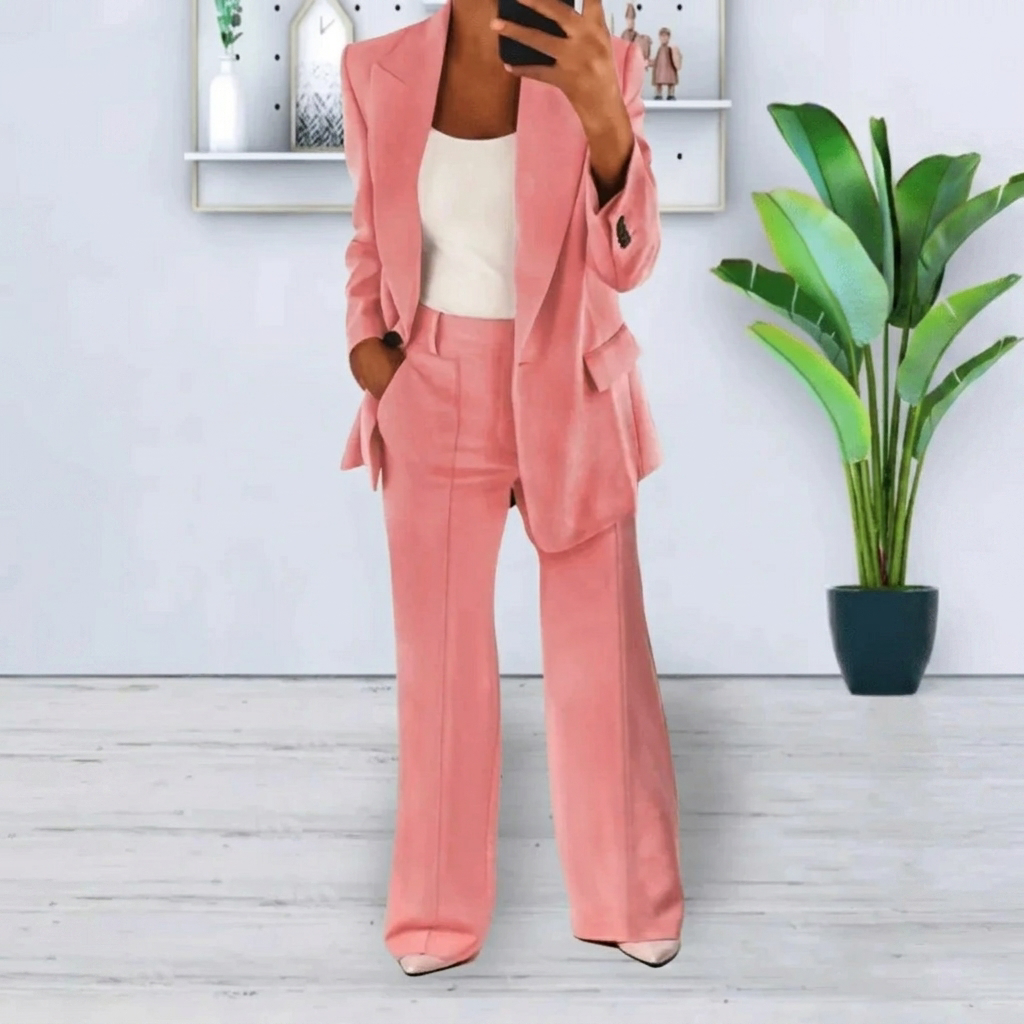2-Piece Women's Suit (Elegant Blazer & Trouser Set)