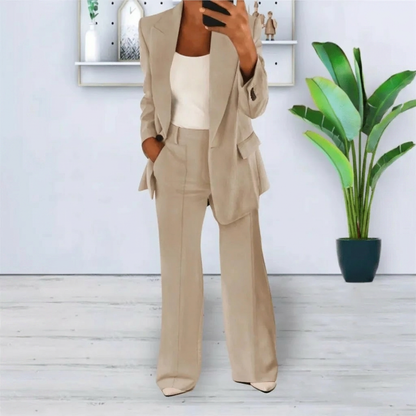 2-Piece Women's Suit (Elegant Blazer & Trouser Set)