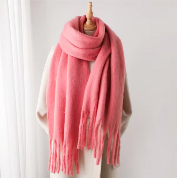 Mira Fringed Pashmina-Style Scarf