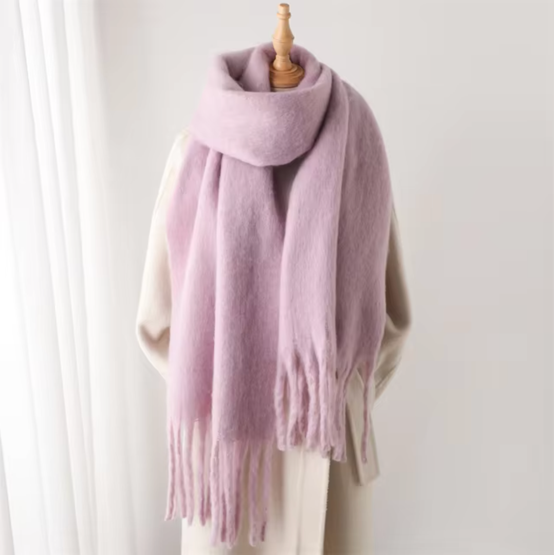 Mira Fringed Pashmina-Style Scarf