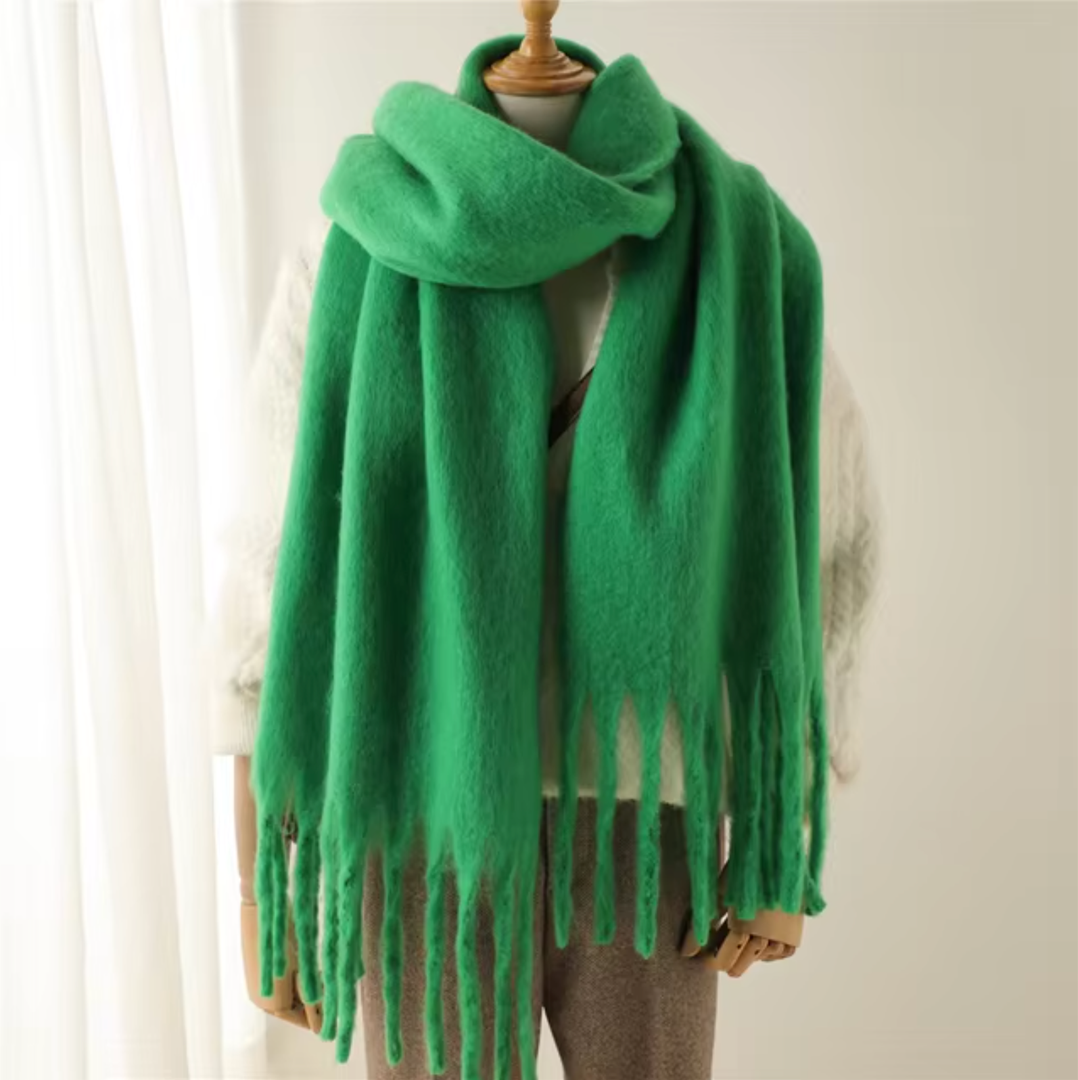 Mira Fringed Pashmina-Style Scarf