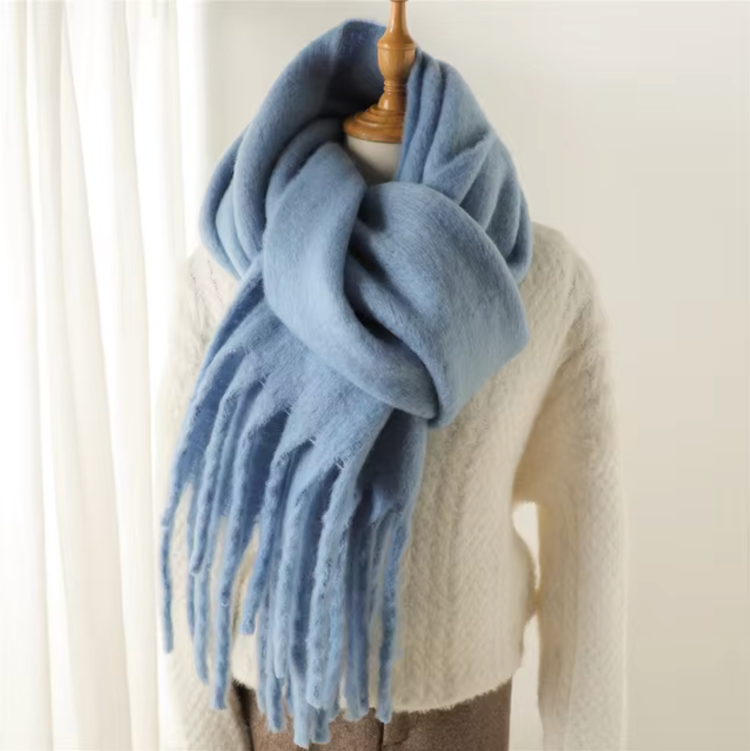 Mira Fringed Pashmina-Style Scarf