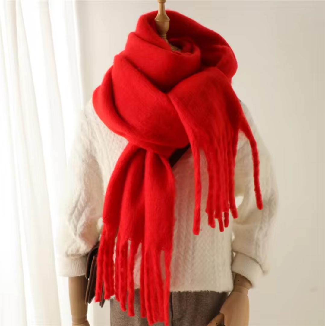 Mira Fringed Pashmina-Style Scarf