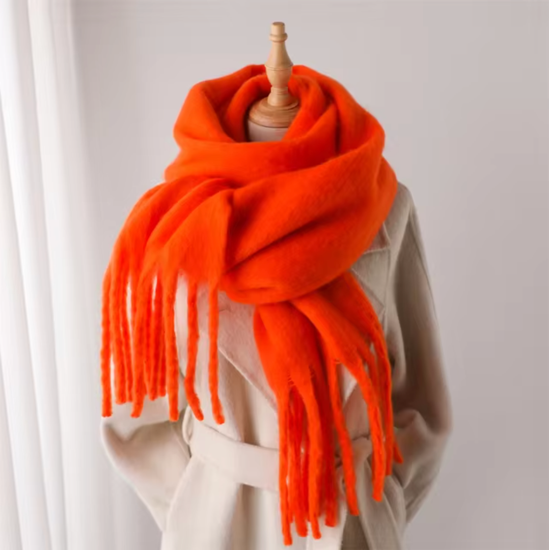 Mira Fringed Pashmina-Style Scarf