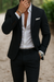 Suit set slim fit blazer pants