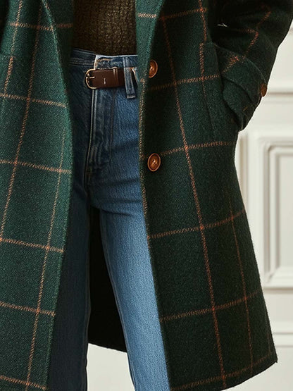 Wool Checked Coat