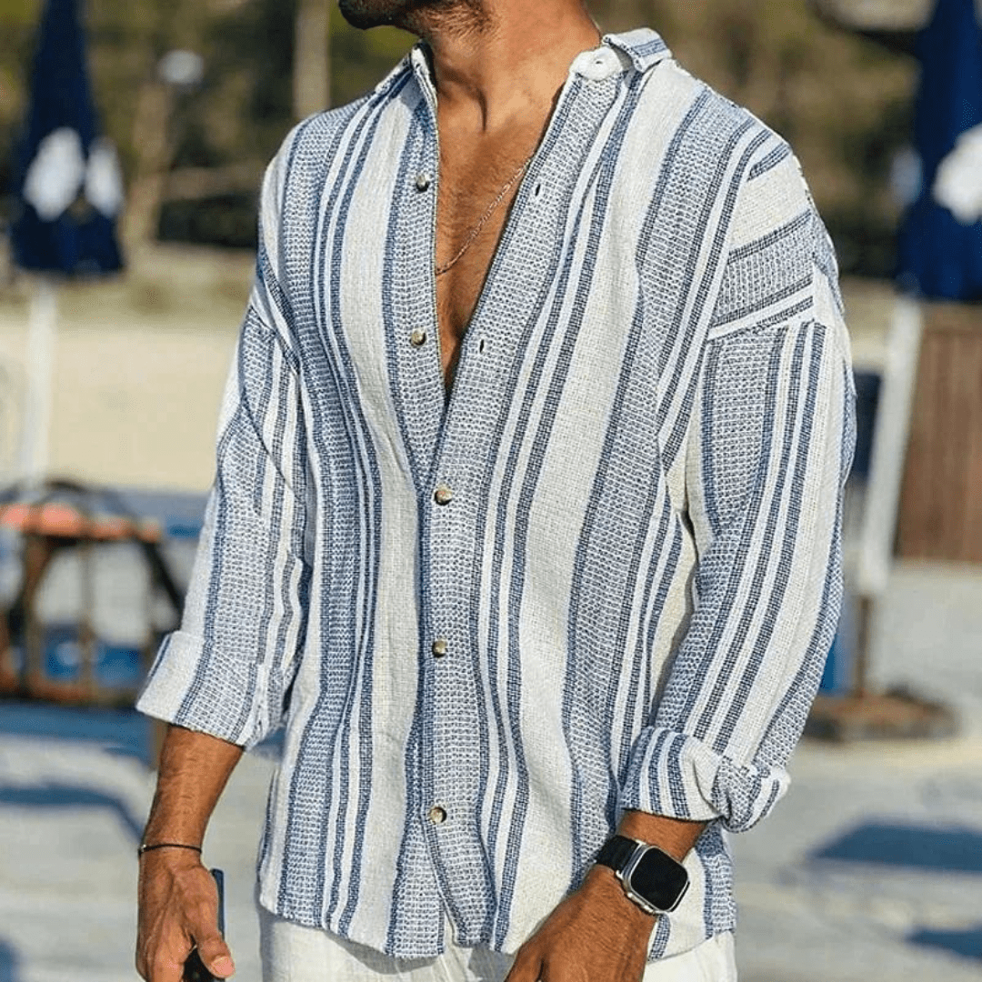 Summer shirt with button placket