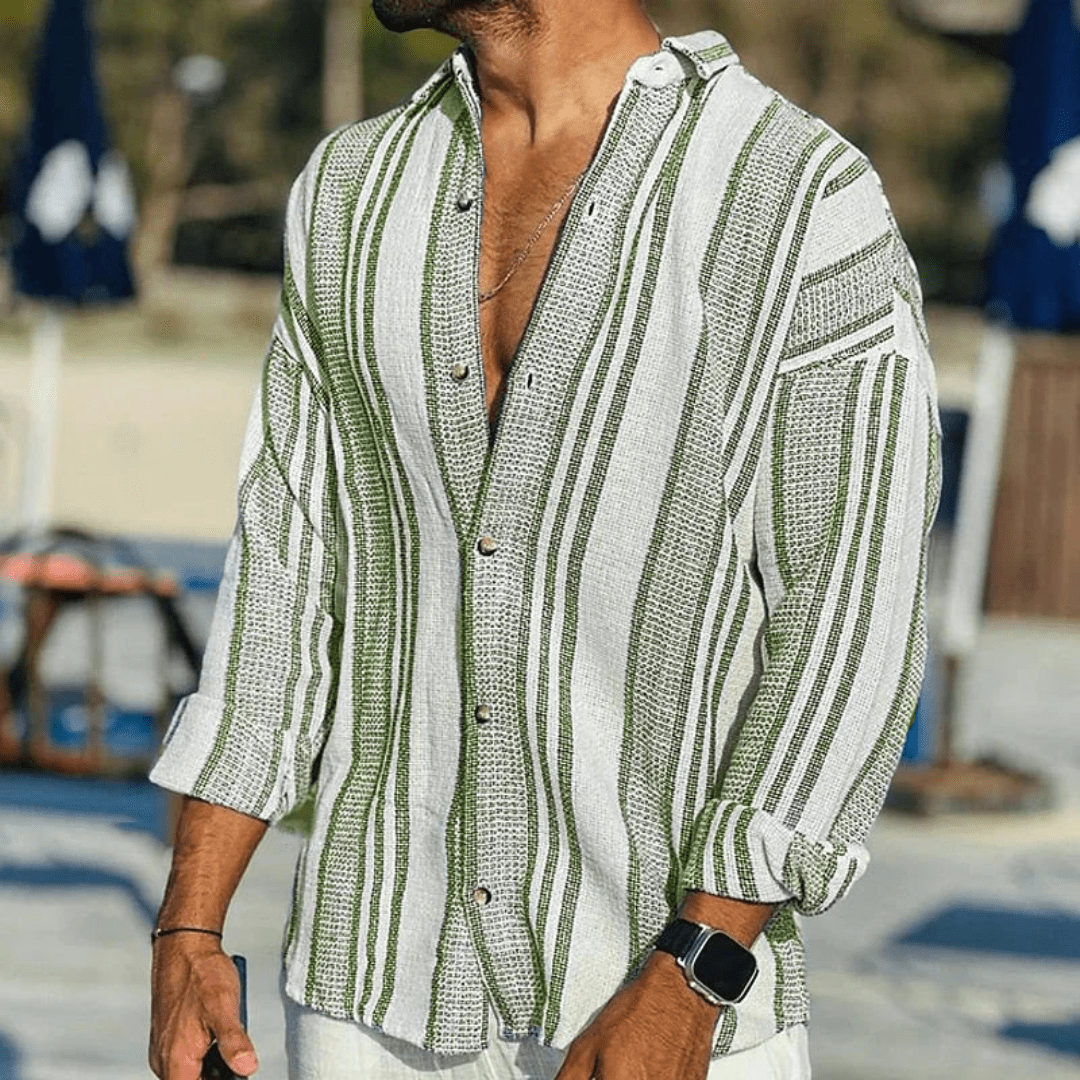 Summer shirt with button placket