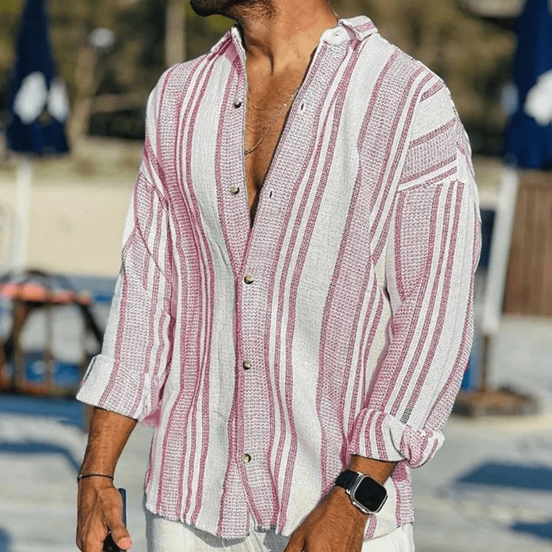 Summer shirt with button placket