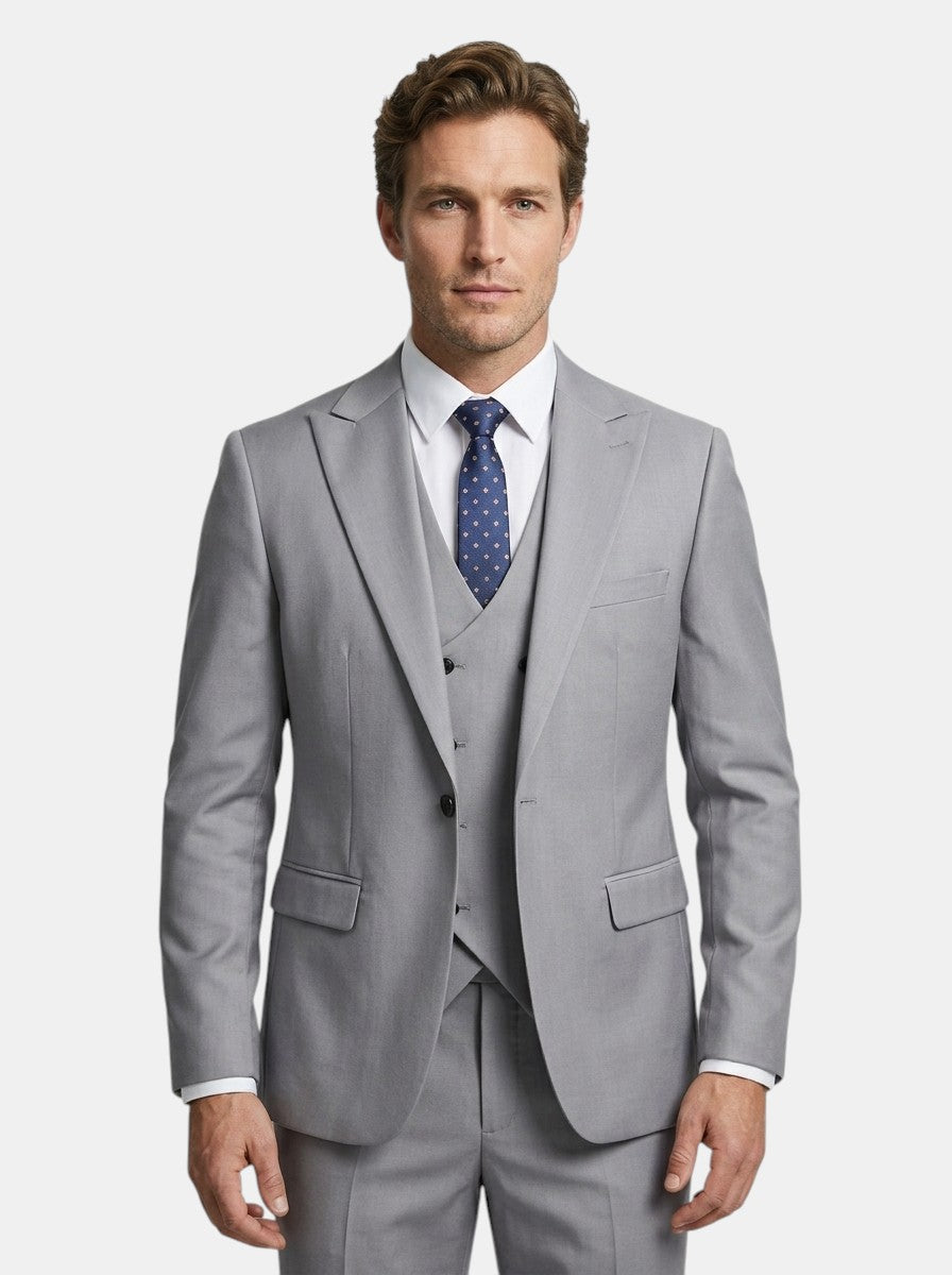 Lightweight Fabric Slim Fit 3-Piece Suit