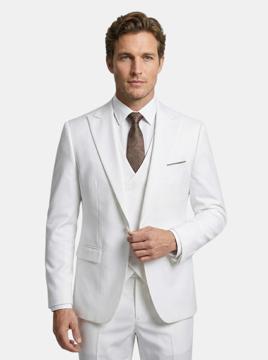 Lightweight Fabric Slim Fit 3-Piece Suit