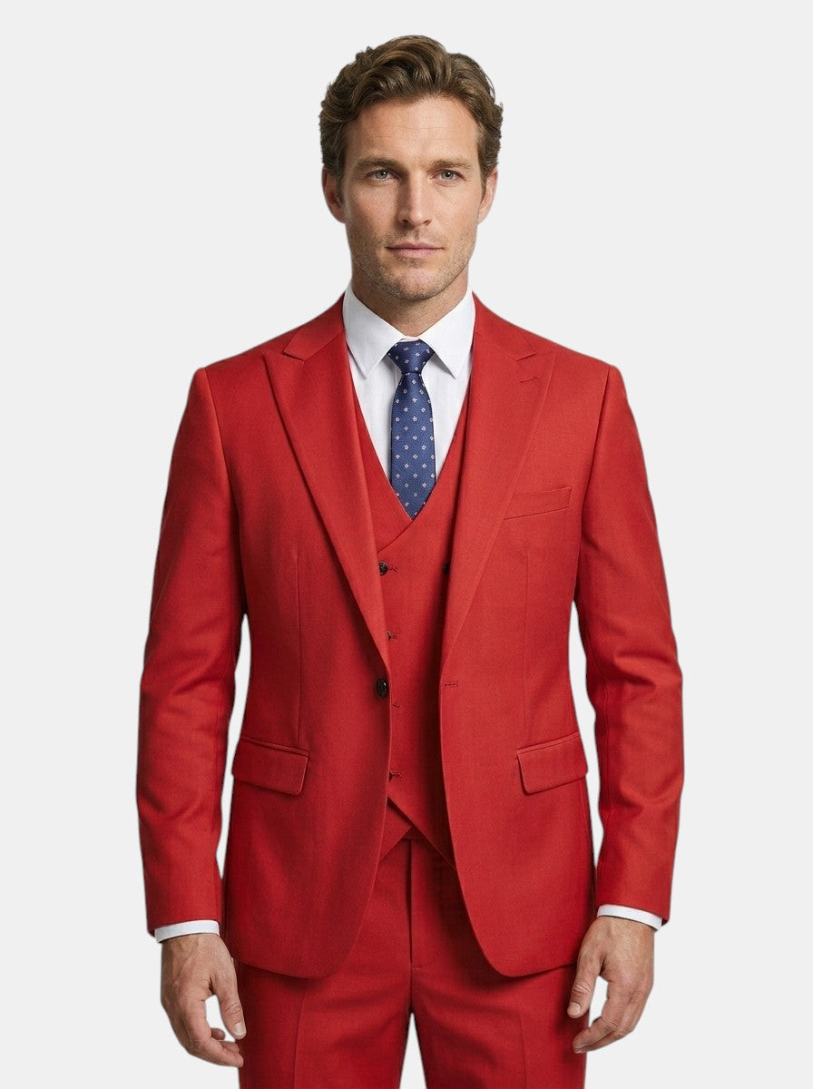 Lightweight Fabric Slim Fit 3-Piece Suit