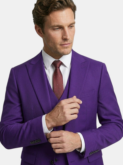 Lightweight Fabric Slim Fit 3-Piece Suit
