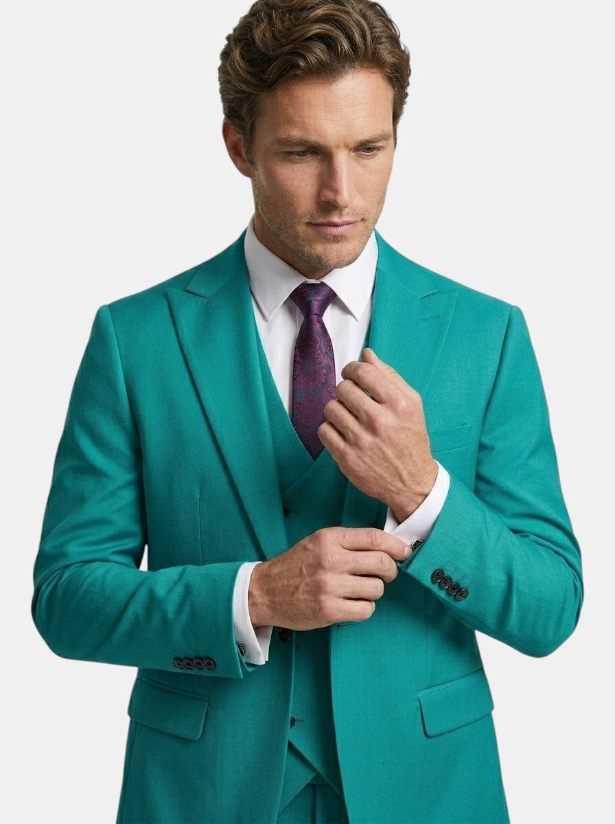 Lightweight Fabric Slim Fit 3-Piece Suit