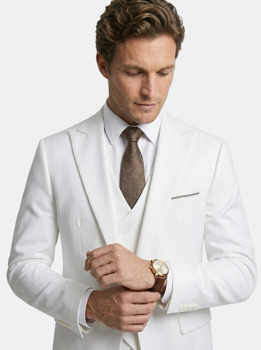 Lightweight Fabric Slim Fit 3-Piece Suit