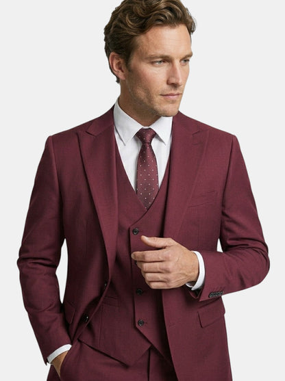Lightweight Fabric Slim Fit 3-Piece Suit