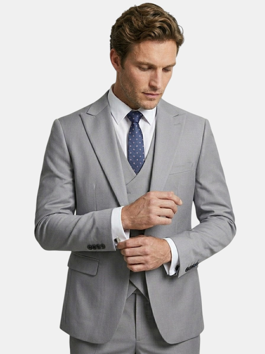 Lightweight Fabric Slim Fit 3-Piece Suit