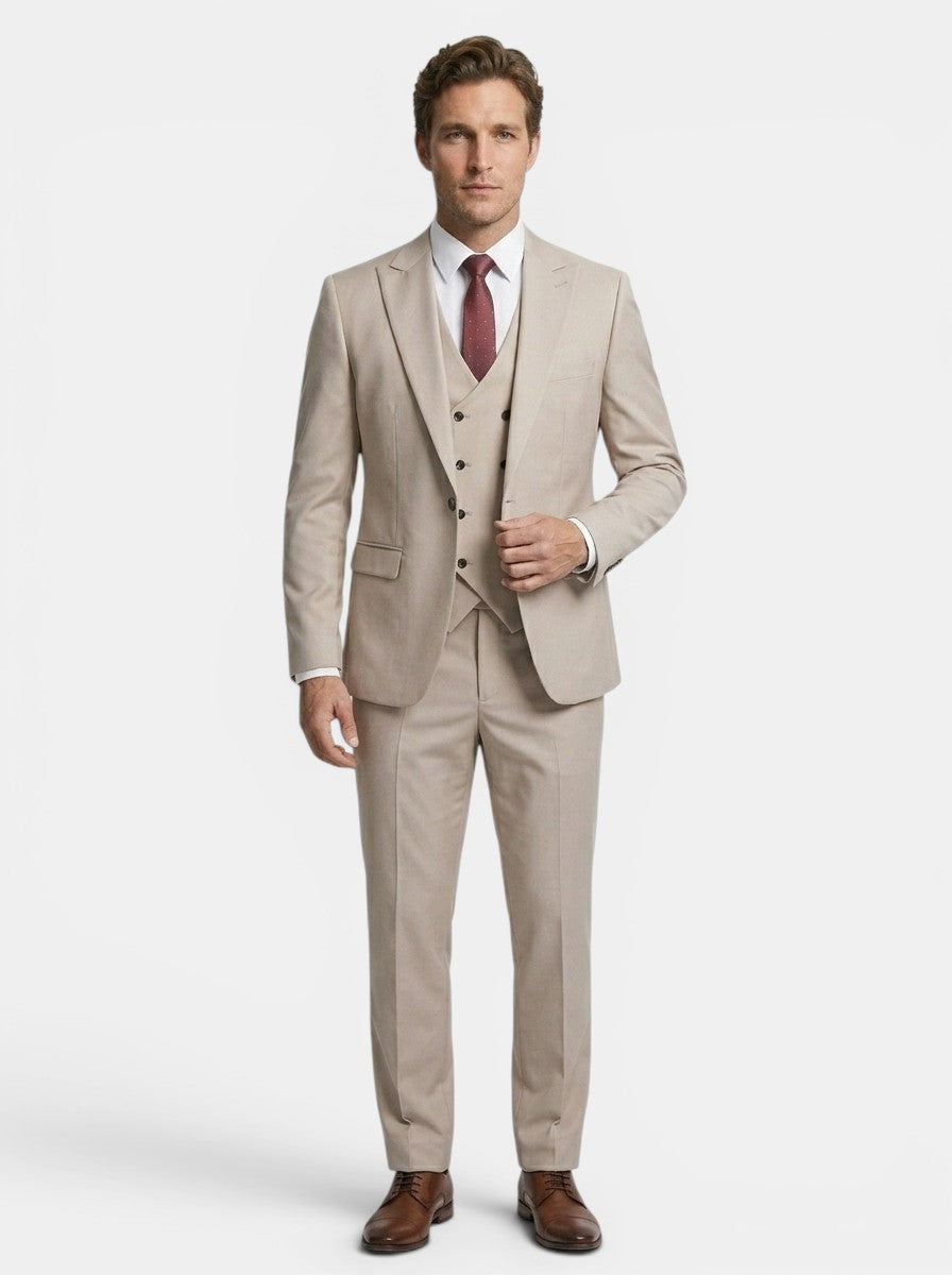 Lightweight Fabric Slim Fit 3-Piece Suit