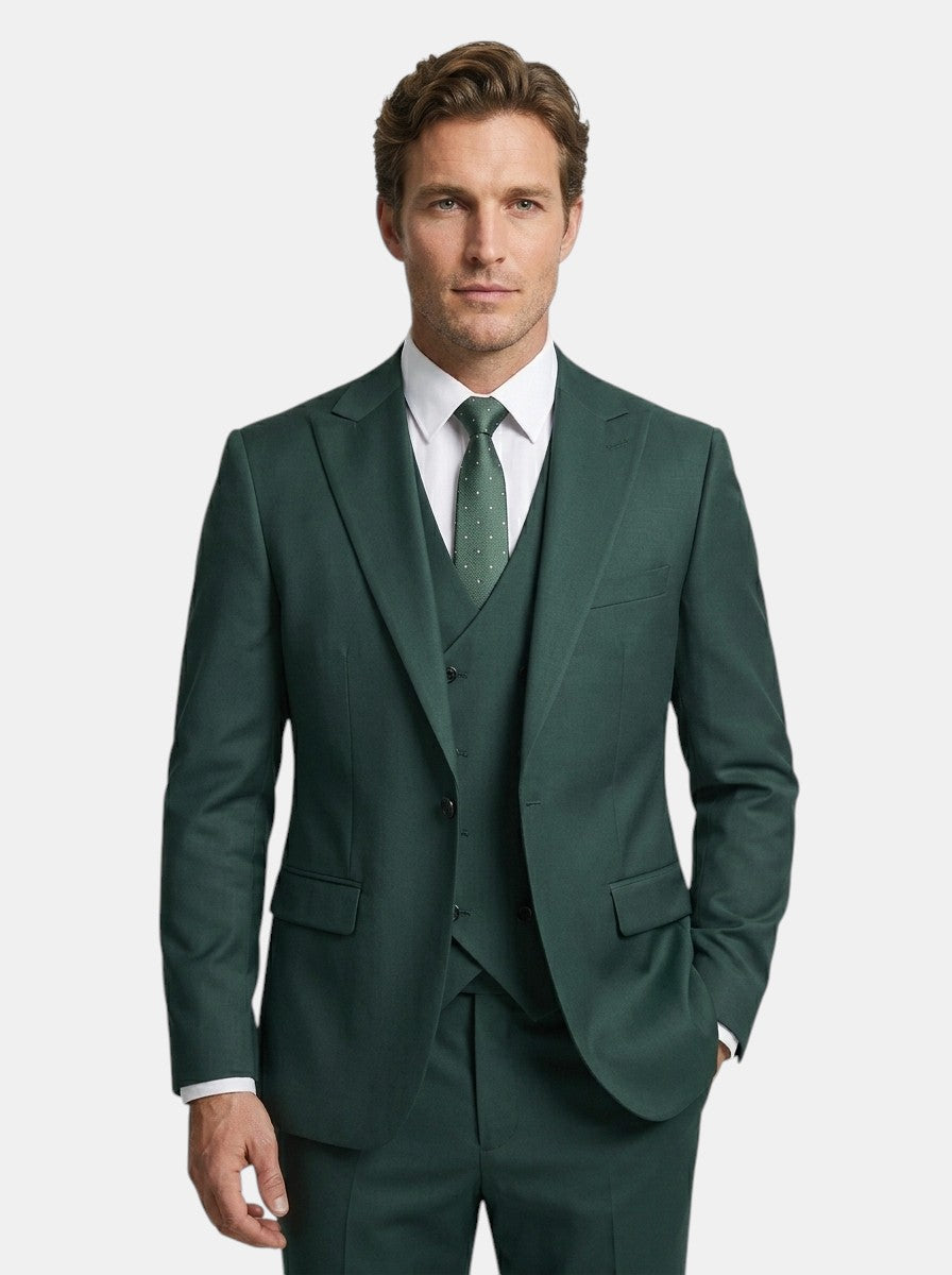 Lightweight Fabric Slim Fit 3-Piece Suit