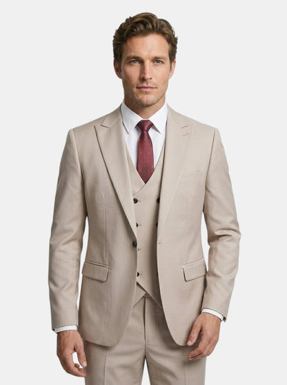 Lightweight Fabric Slim Fit 3-Piece Suit
