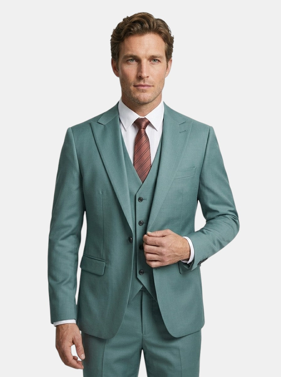 Lightweight Fabric Slim Fit 3-Piece Suit