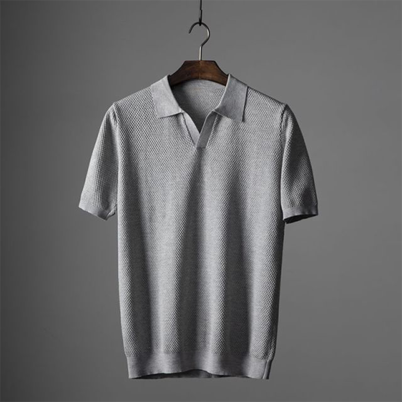 Blake Textured Short Sleeve Classic Polo Shirt