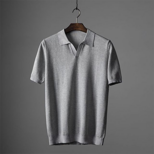 Blake Textured Short Sleeve Classic Polo Shirt