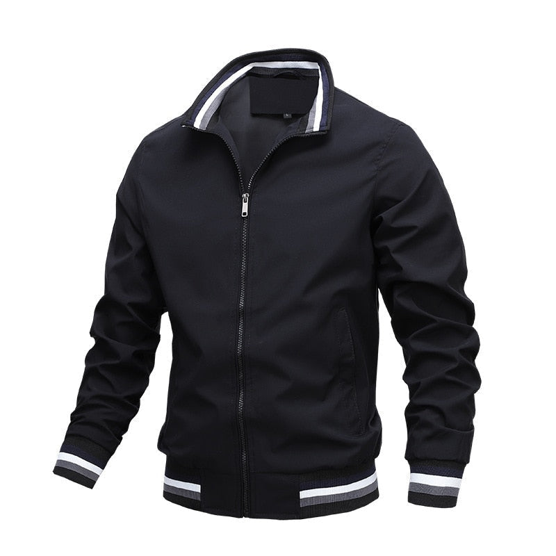 Andrew Zip Up Casual Classic Bomber Jacket