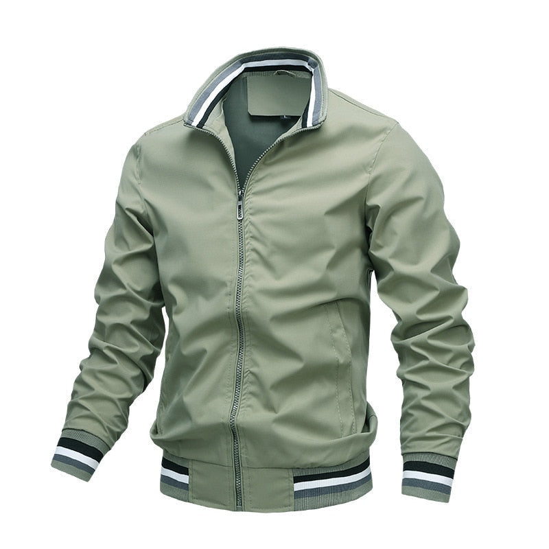 Andrew Zip Up Casual Classic Bomber Jacket