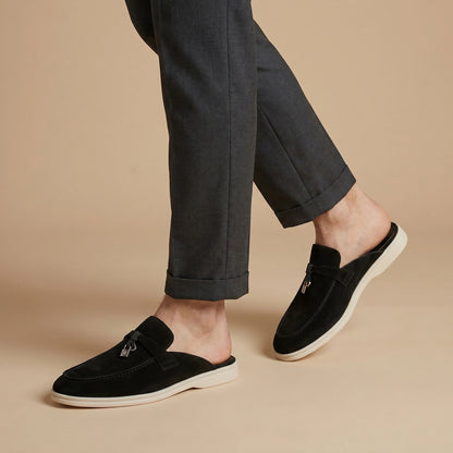 Suede Mule Loafers