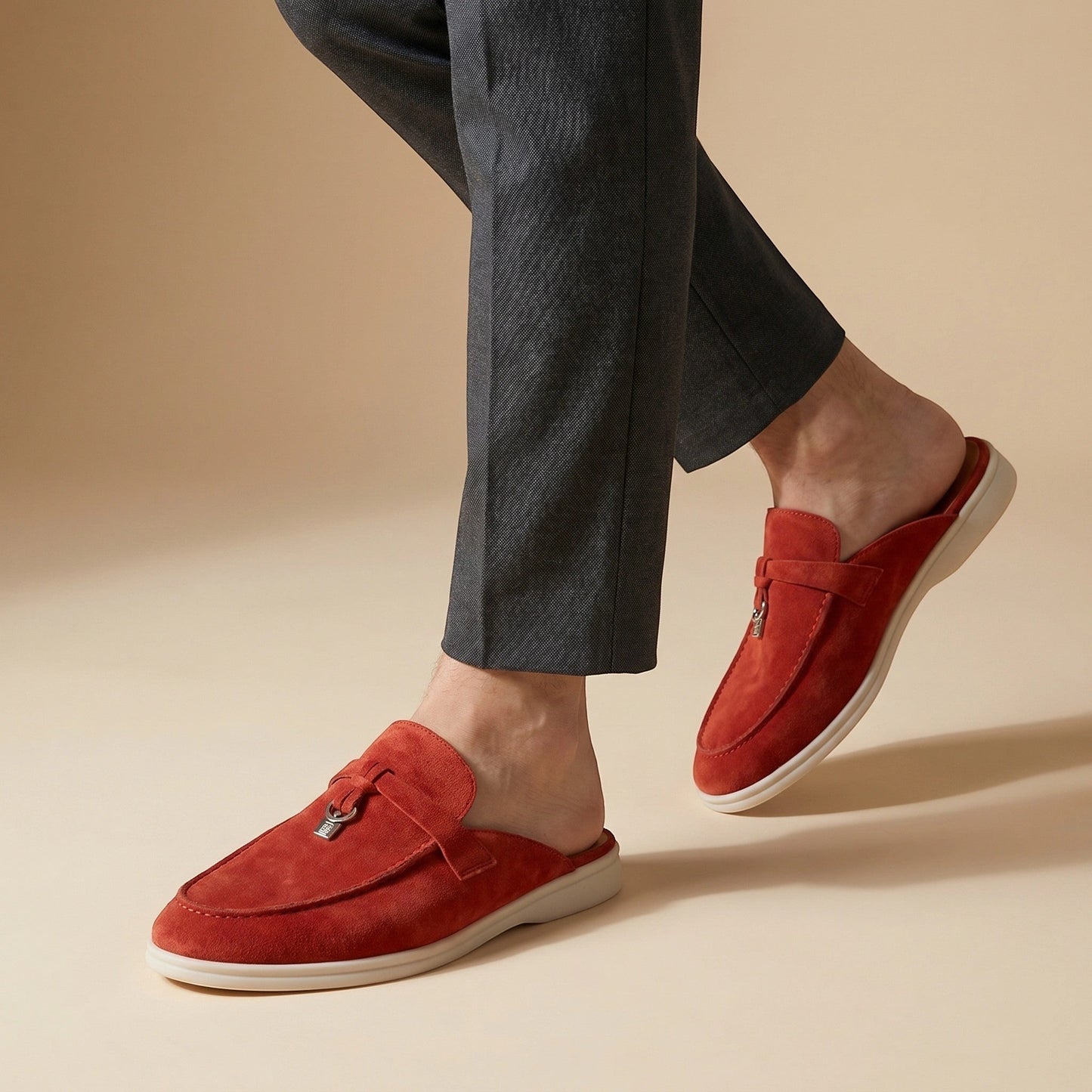 Suede Mule Loafers