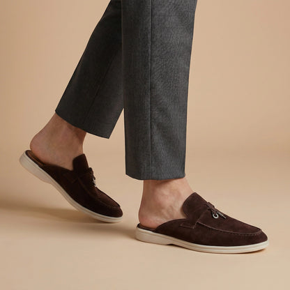 Suede Mule Loafers