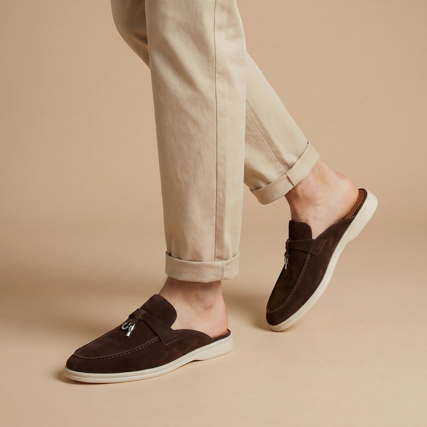 Suede Mule Loafers
