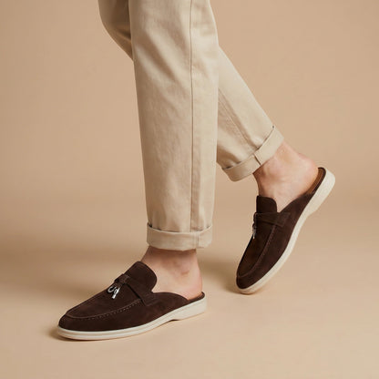 Suede Mule Loafers